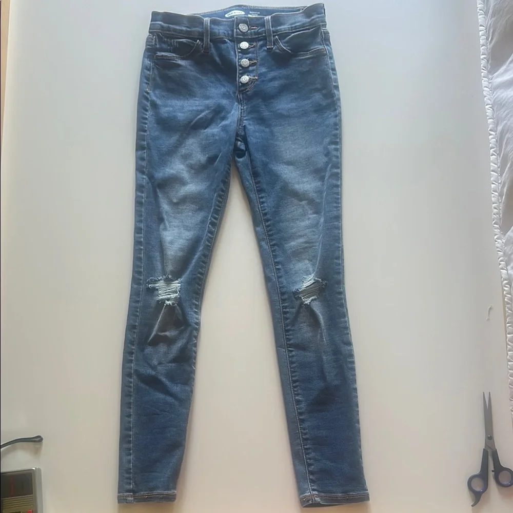 Old Navy Girls’ Distressed Blue Skinny Jeans